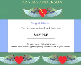 Shamanic Healing gift certificate